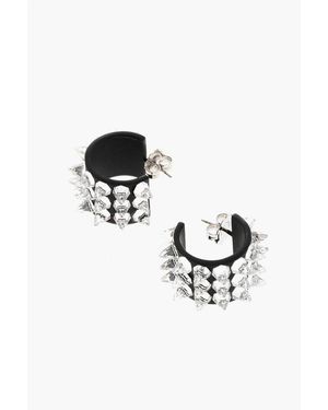 AMINA MUADDI Hoop Earrings Karma - Black