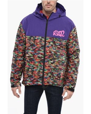 DSquared² Windbreaker Dean With Pattern - Blue