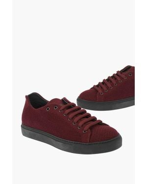 Corneliani Id Low Technical Fabric Trainers - Red