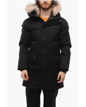Nobis Multipocketed Yves Down Jacket With Coyote Fur - Black