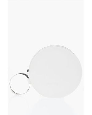 The Row Leather Round Wrist Bag With Zipped Closure - White