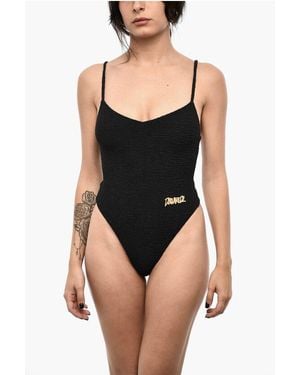 DSquared² Wave Motif One Piece Swimsuit - Black