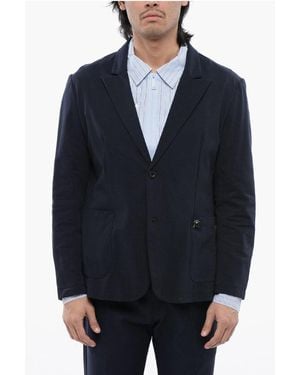John Richmond Unlined Single Breasted Woe Blazer - Blue
