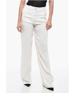 Givenchy Straight Fit Double Fabric Trousers - White