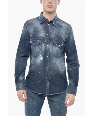 DSquared² Shirt Fashion Western - Blue