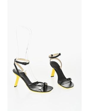 Loewe Leather Ankle-Strap Sandals With Contrasting Sole Heel 9Cm - White