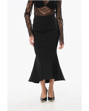 Balmain Flared Bottom Mini Skirt - Black