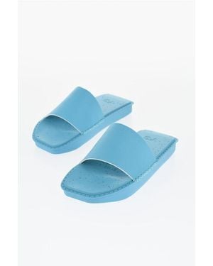 Y-3 Adidas Solid Colour Rubber Water Slides - Blue