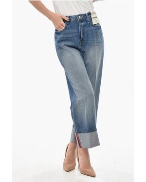 L'Agence Cropped-Fit Jeans With 28Cm Turn-Up - Blue
