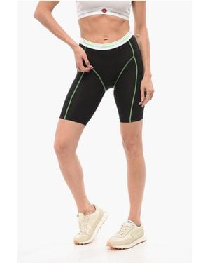 DSquared² Underwear Biker Leggings With Visible Stitchings - Black