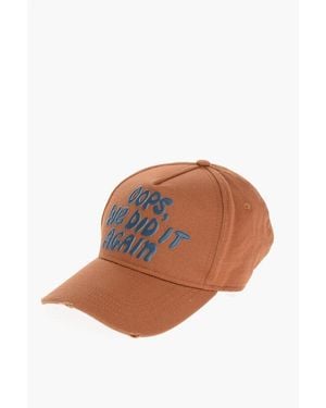 DSquared² Solid Colour Oops We Did It Again Cap With Embossed Detail - Multicolour