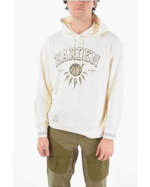 Neil Barrett James Harden X Easy Fit Hoodie With Printed Log - White