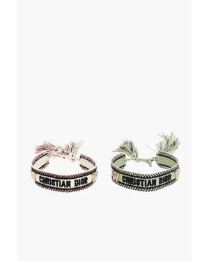 Dior Fabric J'A 2-Bracelet Set - White
