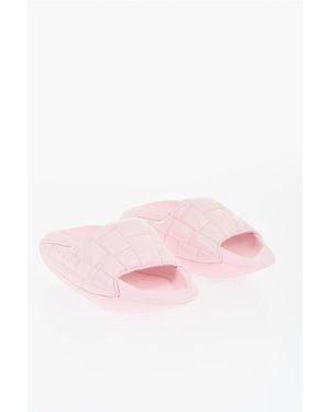 Balmain Quilted Leather B-It Sandals With Chunky Sole - Pink