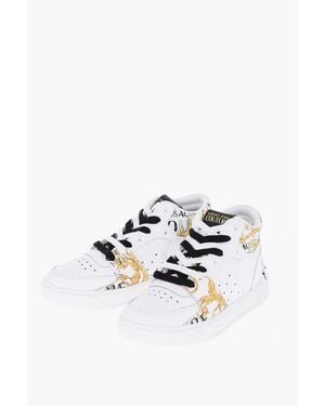 Versace Jeans Couture Baroque Printed Leather Starlight High-Top Sne - White