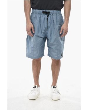 South2 West8 Nylon Cargo Shorts With Industrial Belt - Blue