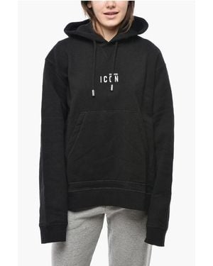 DSquared² Brushed Cotton Icon Hoodie - Black