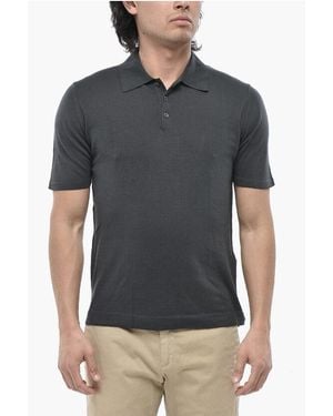 Altea Lightweight Cotton Polo Solid-Color - Grey