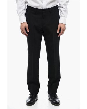 Neil Barrett 4 Pocket Wool Blend Trousers With Belt Loops - Black