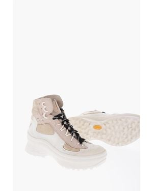 Jil Sander Suede Leather High-Top Trainers - White