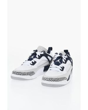 Nike Flight Leather Low-Top Trainers Spizike With Patterned Detai - Blue