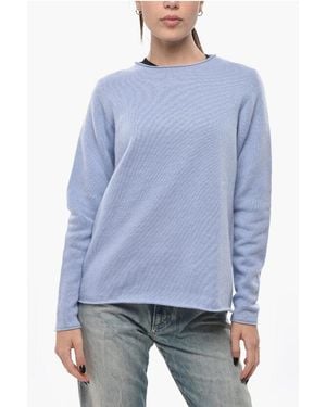 Bruno Manetti Pure Cashmere Crewneck Jumper - Blue