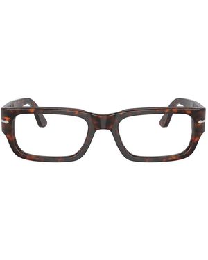 Persol Rectangle Acetate Eyeglasses Online - Black