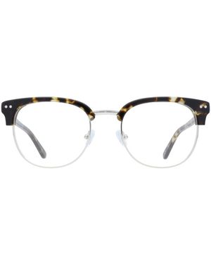 London Retro Tortoise/ Square Metal Eyeglasses Online - Black