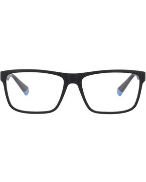 Polaroid Rectangle Plastic Eyeglasses Online - Black