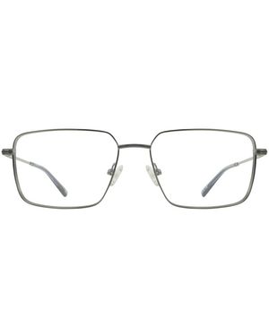 London Retro Gunmetal/ Rectangle Metal Eyeglasses Online - Black