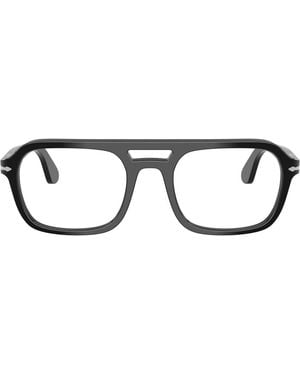Persol Square Acetate Eyeglasses Online - Black