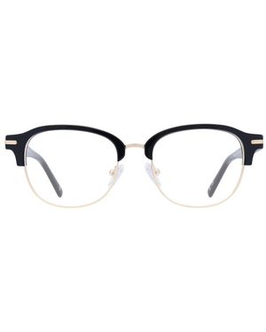 London Retro Square Metal Eyeglasses Online - Black