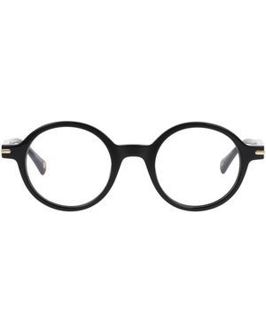 London Retro Round Acetate Eyeglasses Online - Black