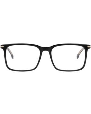 BOSS Rectangle Acetate Eyeglasses Online - Black