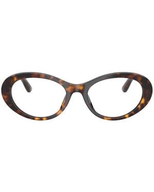 Dolce & Gabbana Oval Acetate Eyeglasses Online - Black