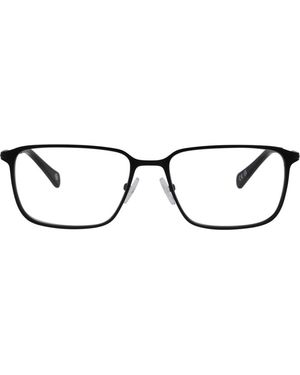 London Retro Rectangle Metal Eyeglasses Online - Black