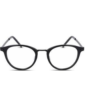 Flexon Flexon Round Plastic Eyeglasses - Black