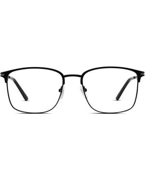 Oublie Titanium Square Browline Eyeglasses - Black