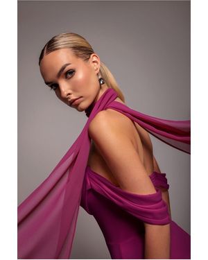 Goddiva Chiffon Scarf - Red