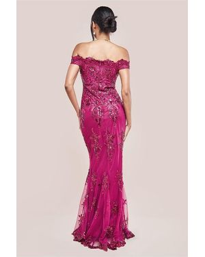goddiva embroidered sequin mesh maxi dress reviews Goddiva Embroidered Mesh With Plain Mesh Maxi Dress – Tradegala