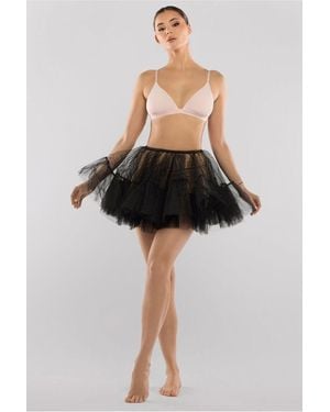 Goddiva Tulle Lining Mini Skirt - Black