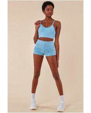 Cosmochic Cropped Bralette & Cycle Short Set - Blue