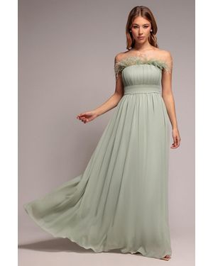 Goddiva Bridesmaids Chiffon Maxi Dress - Multicolour