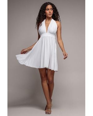 Goddiva Soft Touch Multiway Skater Mini Dress - Gray