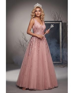 Goddiva Sequin A-Line Maxi Dress Glinda-Inspired Halloween Costume - Grey