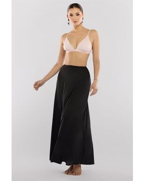 Goddiva Jersey Lining Maxi Skirt - Black