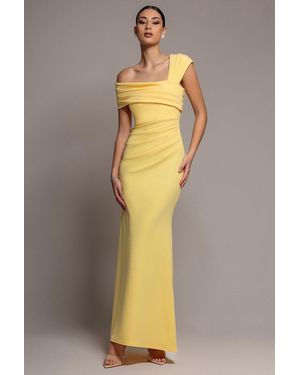 Goddiva One Shoulder Evening Maxi Dress in Green | Lyst UK
