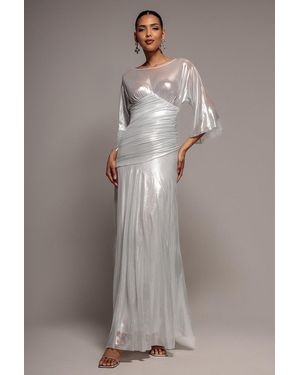 Goddiva Gravity Defying Naked Maxi Dress - Grey