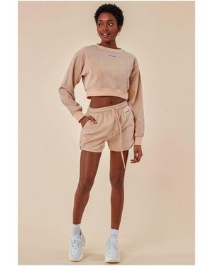 Cosmochic Oversized Cropped Jumper & Short Set - Natural