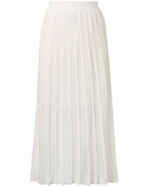 GOELIA [Preview] Elastic Waist A-Line Knit Skirt - White